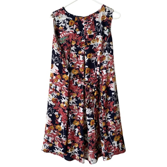 Umgee USA Floral Keyhole Mini Sleeveless Tunic Dress Size Large - Picture 8 of 9